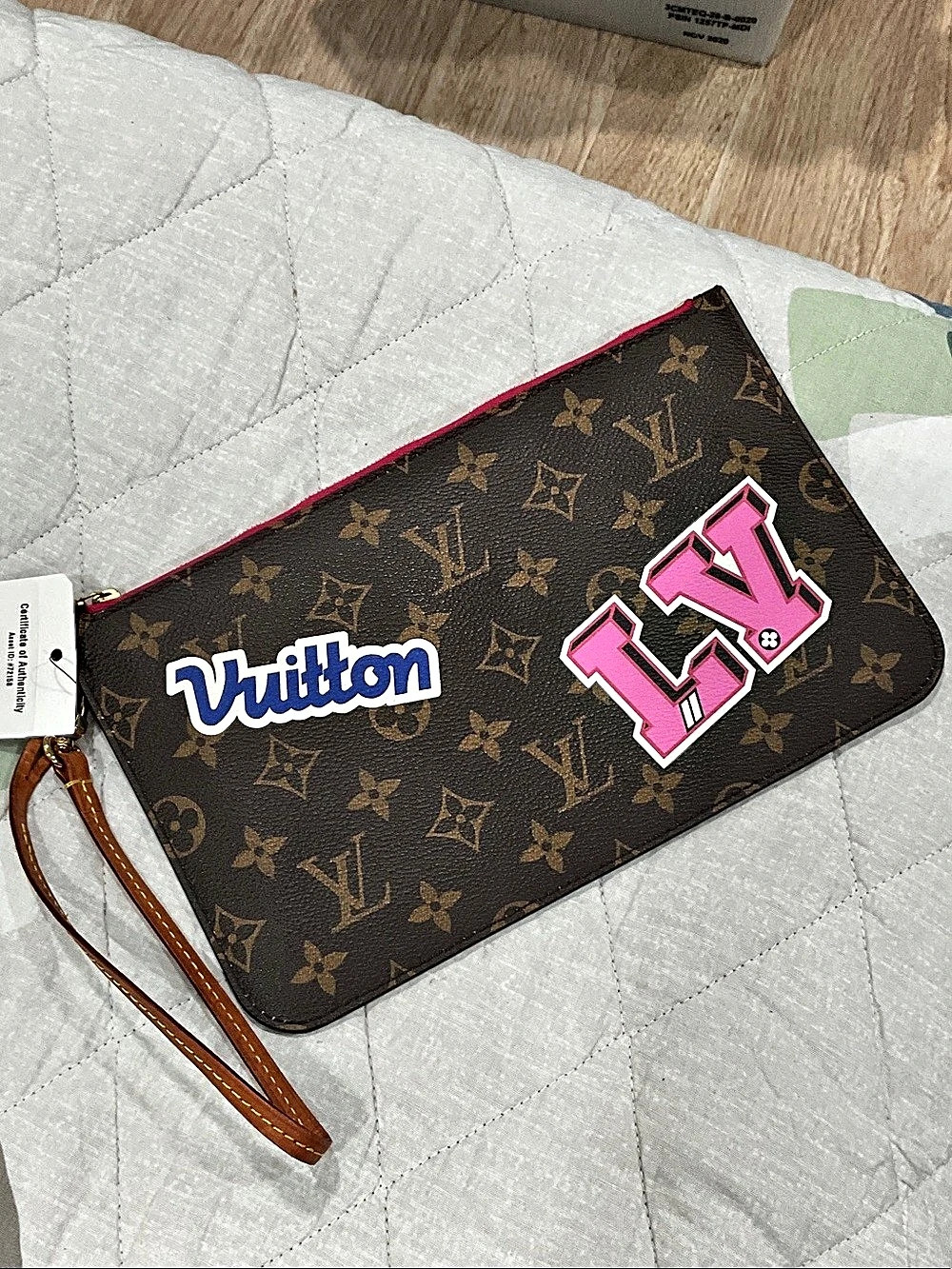 Louis Vuitton Monogram Giant Kirigami Pochette World Tour Patches Brown & Pink